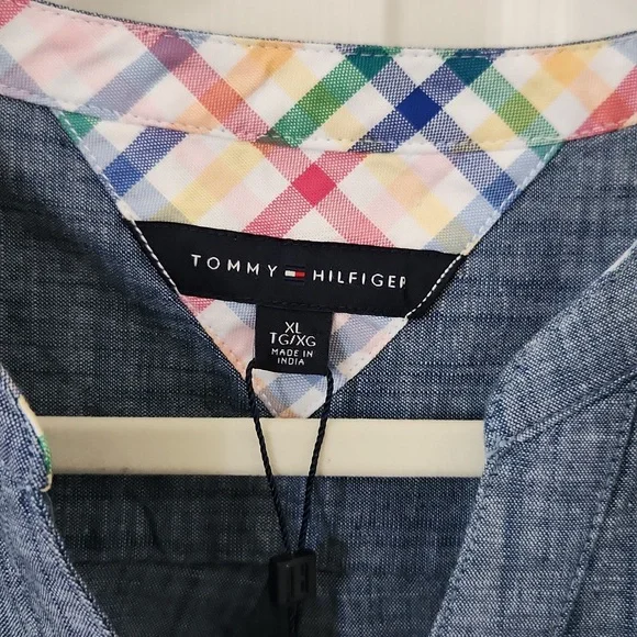 Tommy Hilfiger Blue Long Sleeve Shir sz XL - Picture 2 of 11